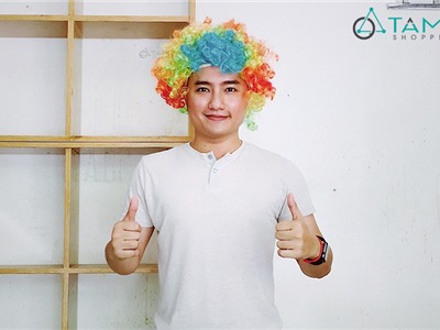 Tóc chú hề giả nhiều màu